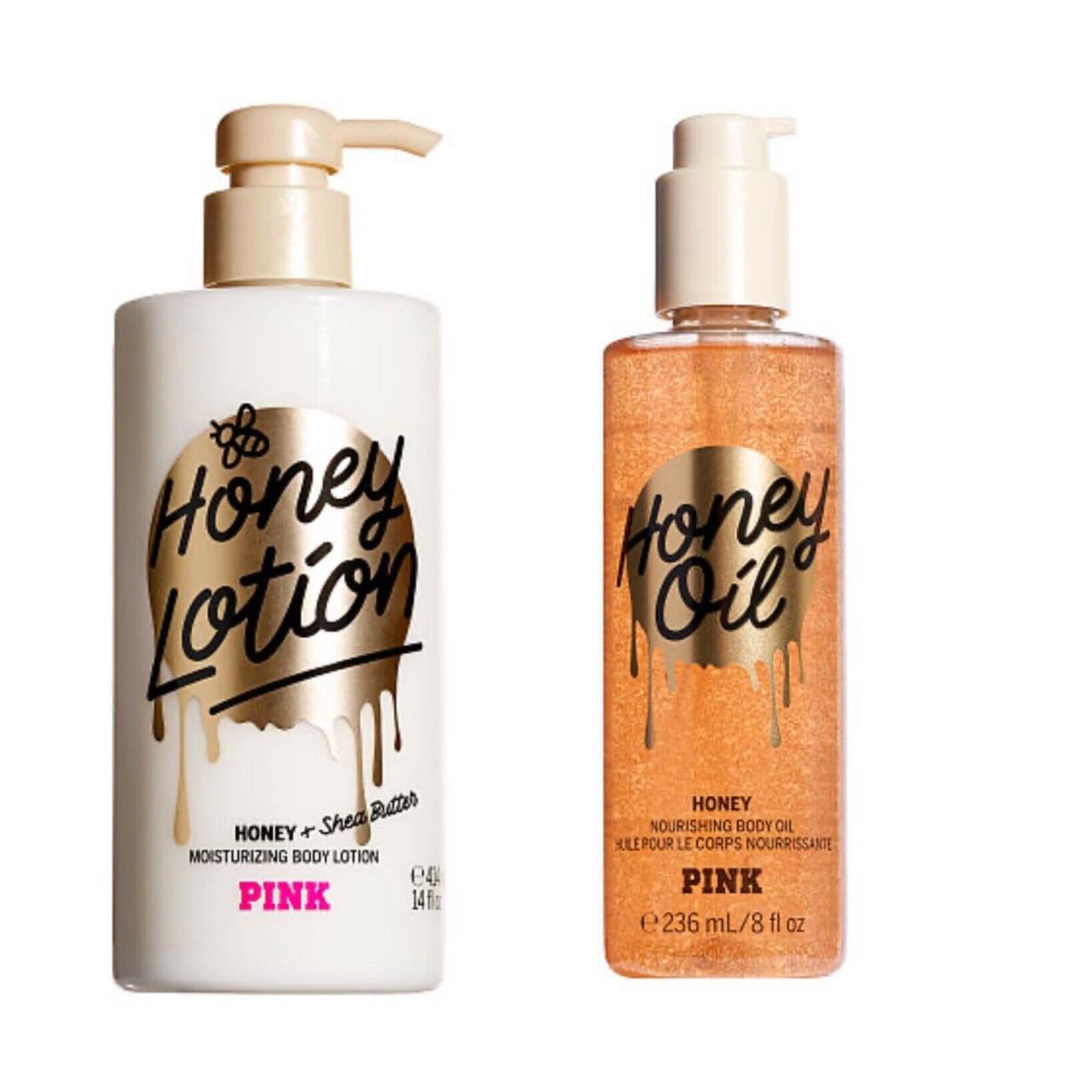 Victoria`s Secret Pink Honey Lotion Moisturizing Body Lotion and Body Oil