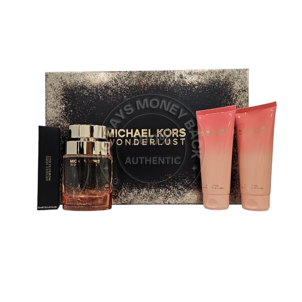 Michael Kors Wonderlust Eau De Parfum Women`s 4 Pc Gift Set