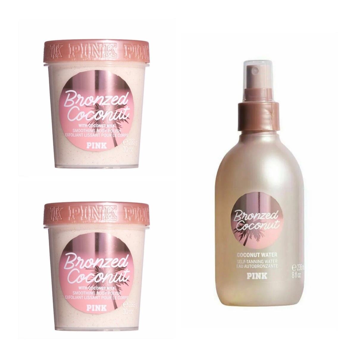 Victoria s Secret Pink Bronzed Coconut Body Polish 2 and Self-tanning Water