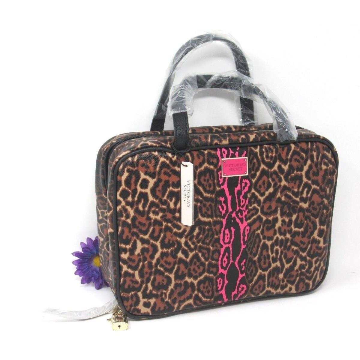 Victoria`s Secret Wild Leopard Jetsetter Travel Hanging Beauty Toiletry Case