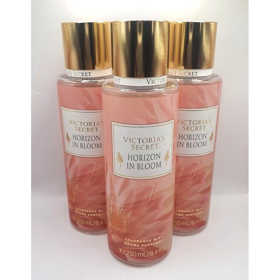 Victoria`s Secret Horizon IN Bloom Body Mist 8.4 FL OZ Limited Edt Set OF 3