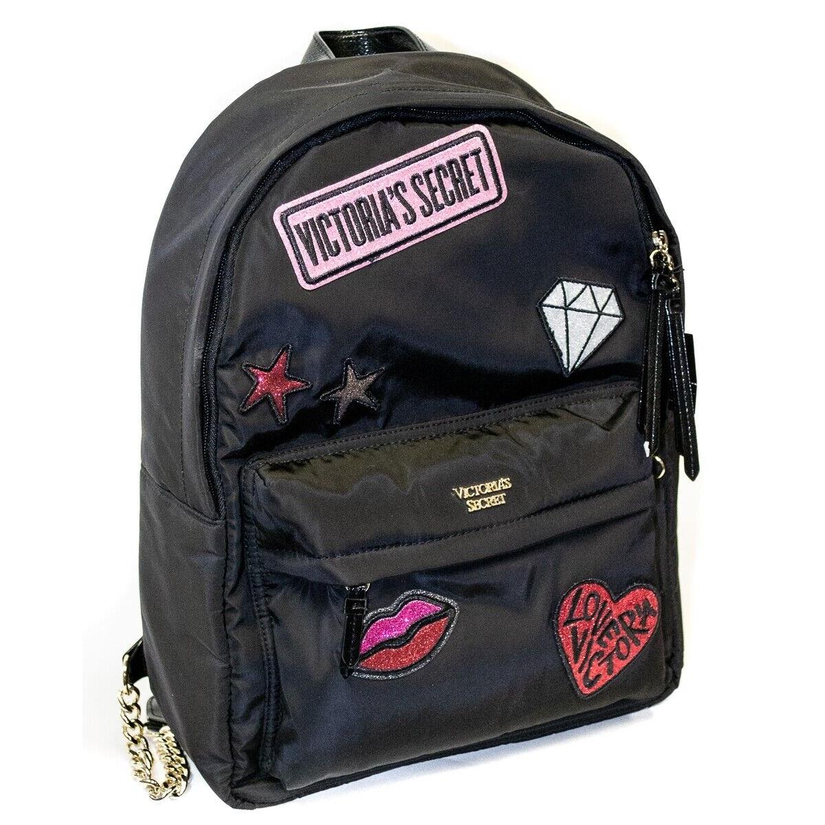 Victoria`s Secret Medium Nylon Backpack Zippered Internal and External Pockets