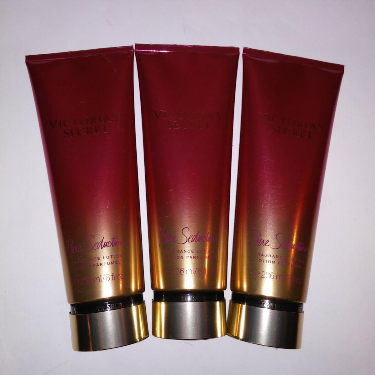 Set of 3 Victoria Secret Lotion Pure Seduction 8 oz Each Gift Set Women