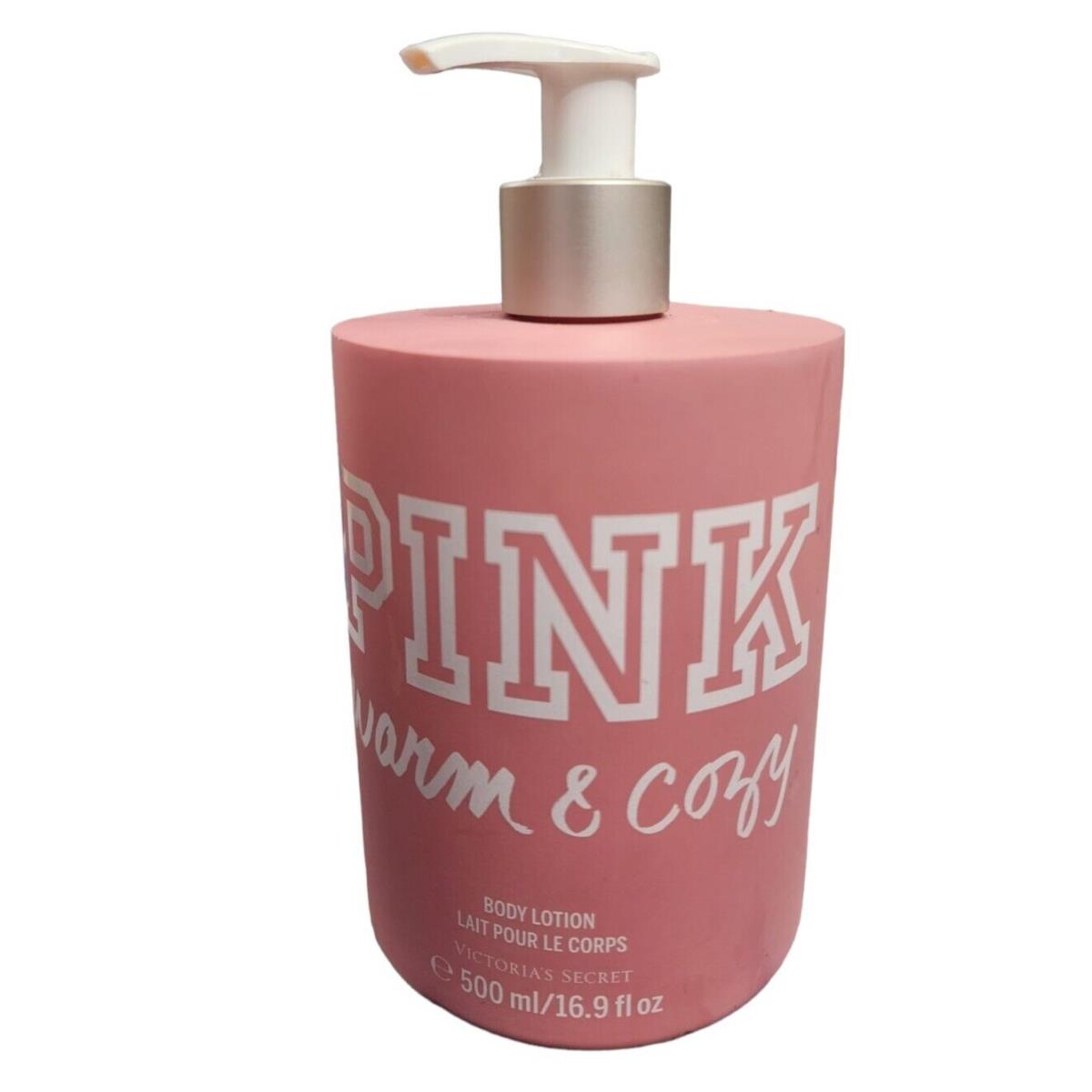 Victoria`s Secret Pink Warm Cozy Body Lotion Pump 16.9 Fl Oz Please Read