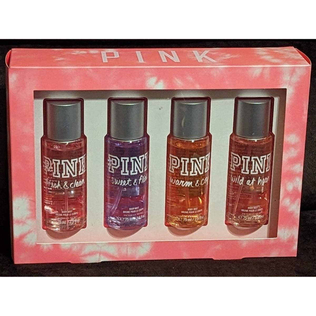 Victoria`s Secret Pink Body Mist Sweet Flirty Warm Cozy Wild At Heart Freshclean