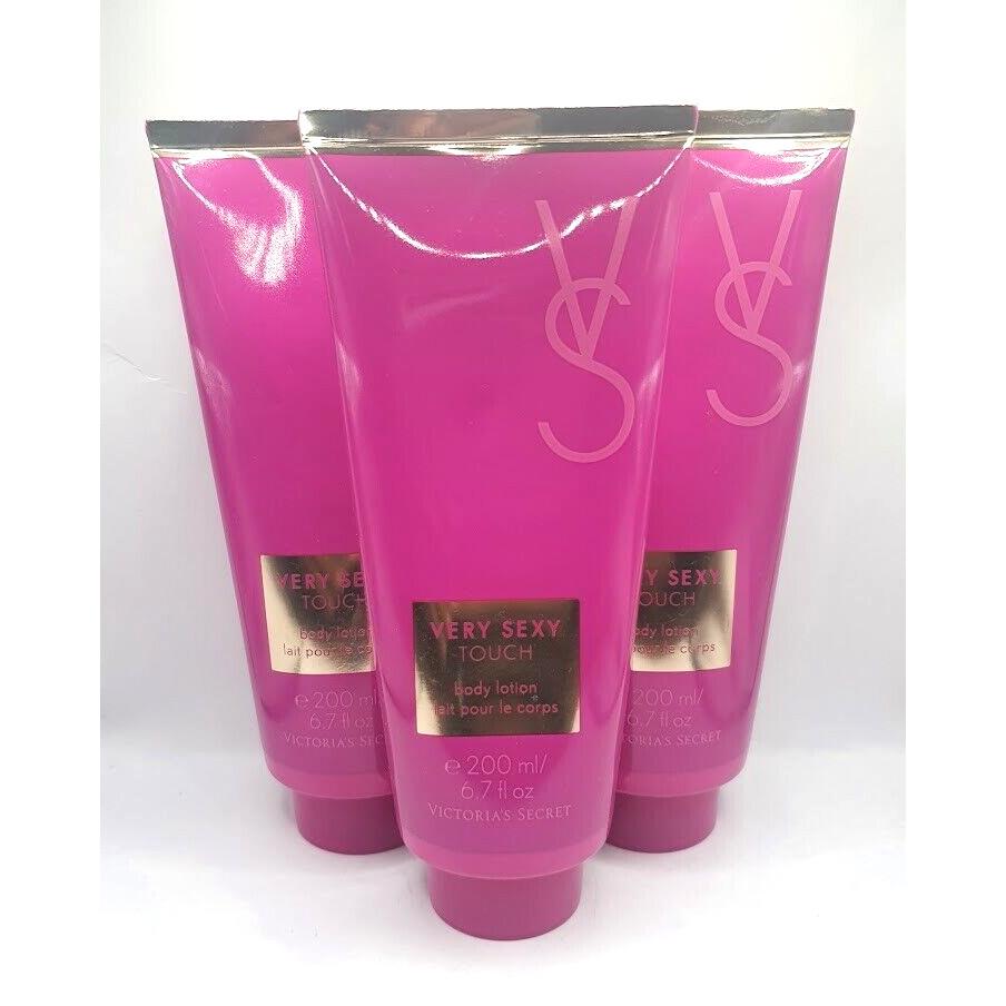 Victoria`s Secret Very Sexy Touch Body Lotion 6.7 OZ Set OF 3