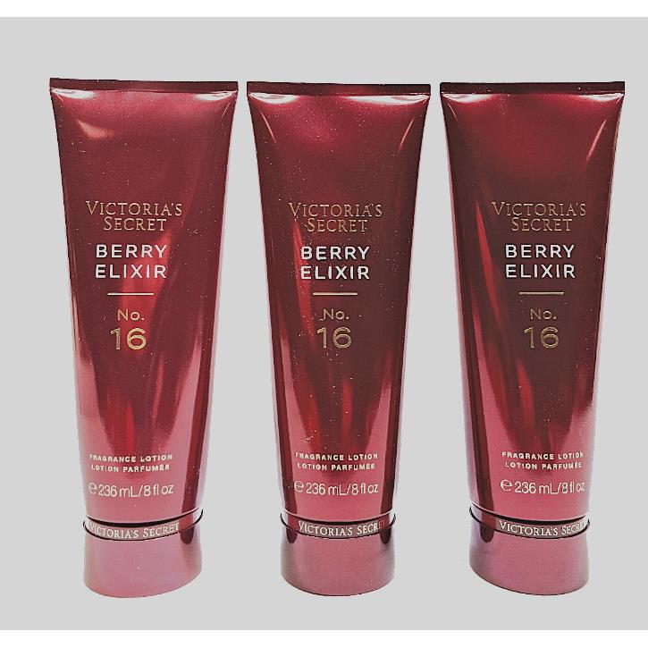 3 Berry Elixir No.16 Victoria`s Secret Fragrance Lotion 8 fl oz