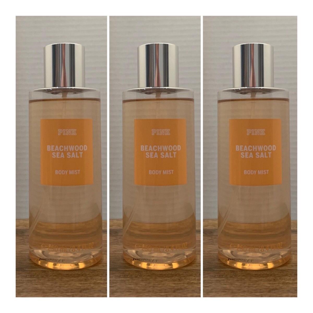 Victoria`s Secret Pink Beachwood Sea Salt Body Mist 8.4 Fl.oz. Lot of 3