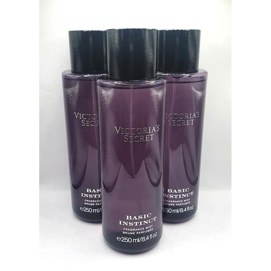 Victoria`s Secret Basic Instinct Body Mist 8.4 FL OZ Set OF 3