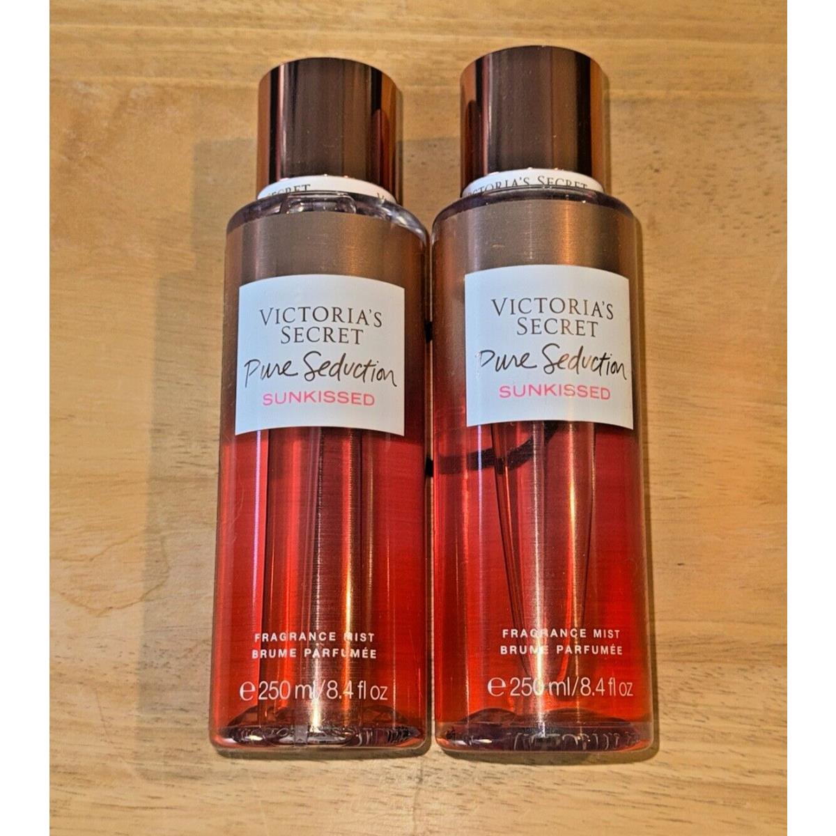 X2 Victoria`s Secret Pure Seduction Sunkissed Fragrance Body Mist Spray 8.4 oz