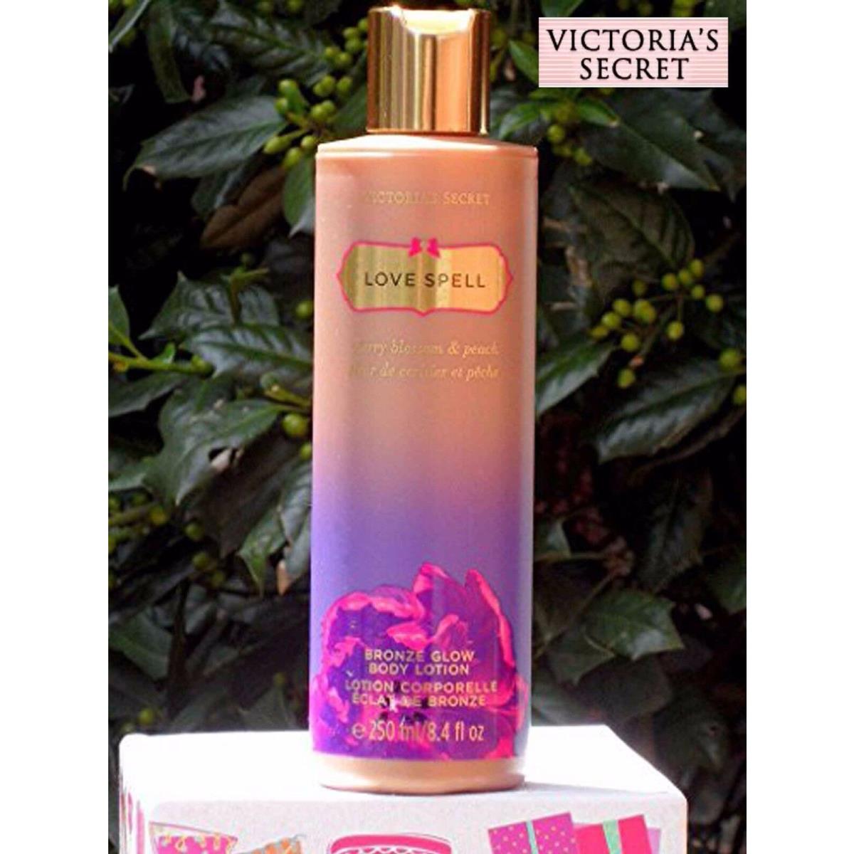 Victoria`s Secret Love Spell Bronze Glow Body Lotion Cherry/peach 8.4Oz Rare