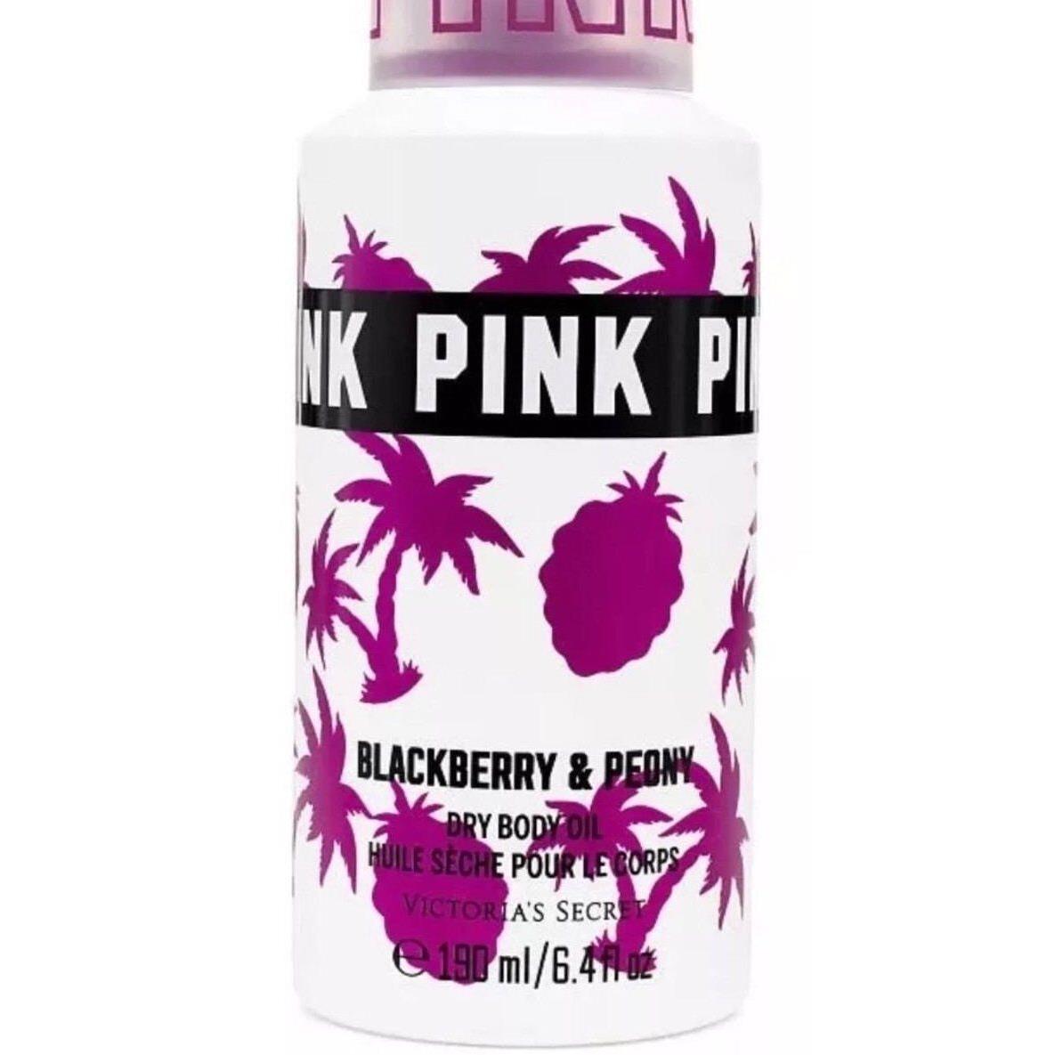 Victorias Secret Pink Blackberry Peony Dry Body Oil Full Size 6.4 oz