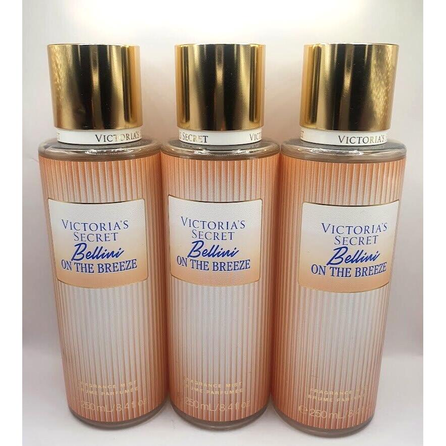 Victoria`s Secret Bellini ON The Breeze Body Mist 8.4 OZ Set OF 3