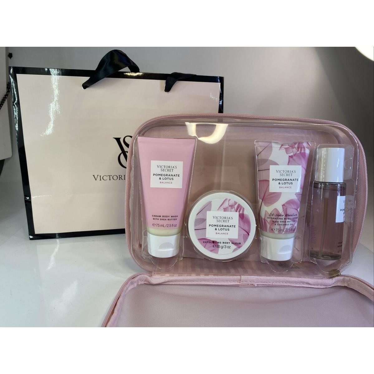 Victoria`s Secret Pomegranate Lotus Skincare Bundle Gift Set - 4 pc Set