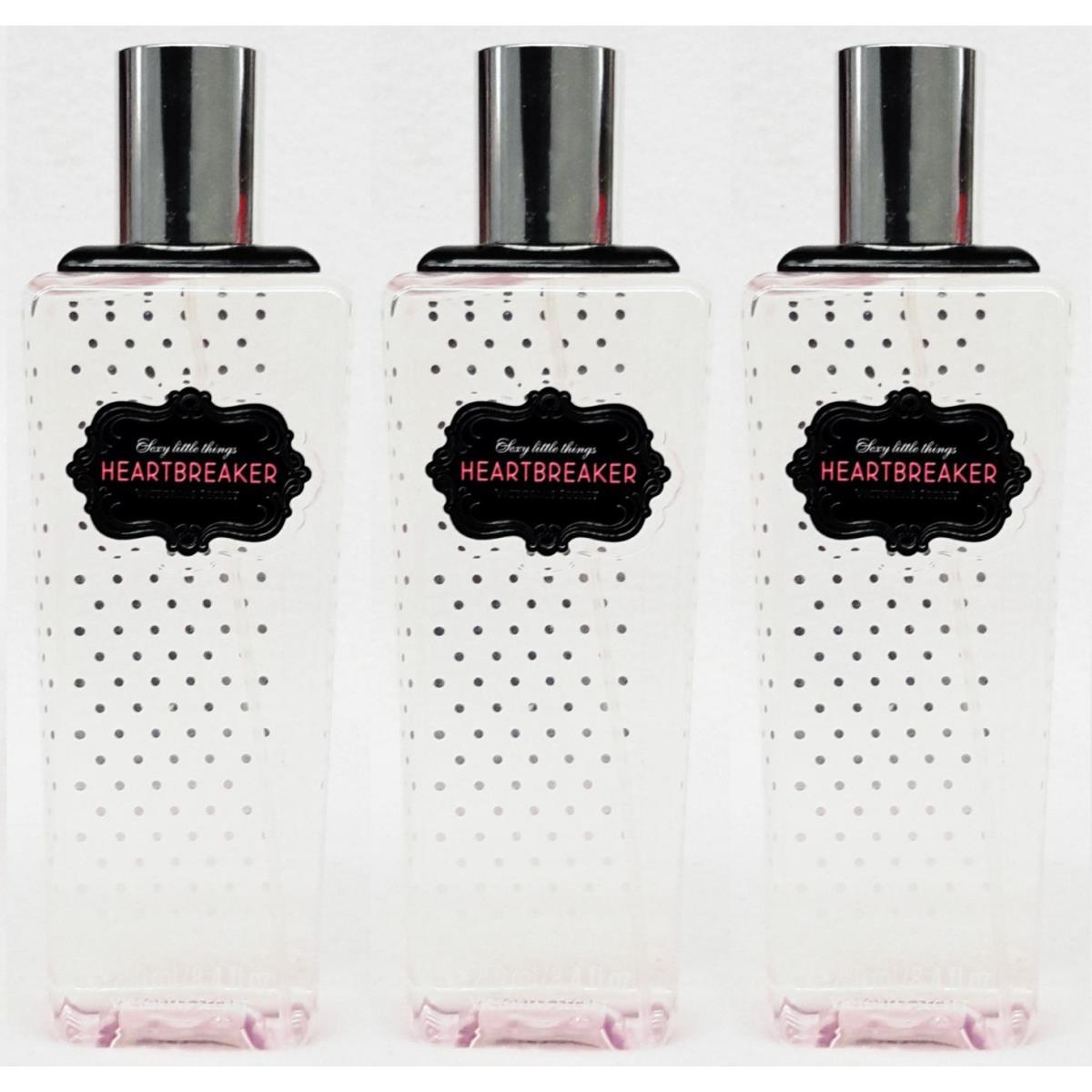 3 Victoria`s Secret Sexy Little Heartbreaker Fragrance Mist Body Spray 8.4 oz