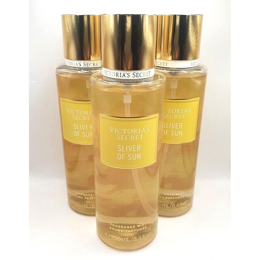 Victoria`s Secret Sliver OF Sun Body Mist 8.4 FL OZ Lmt Edition Set OF 3