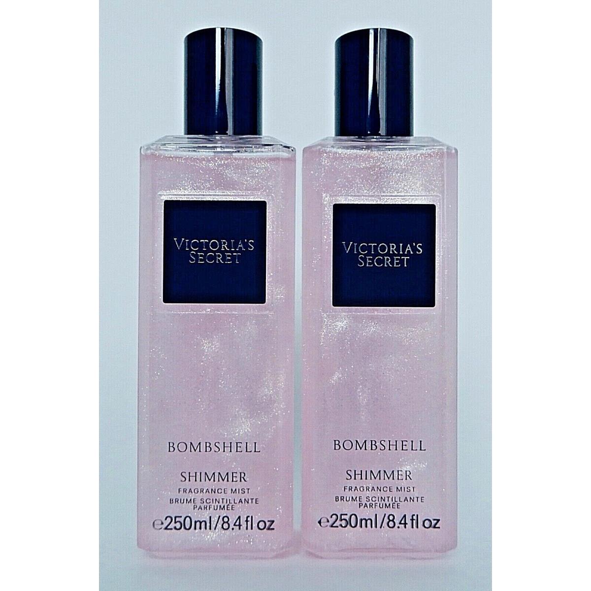 2 Victoria`s Secret Bombshell Shimmer Fragrance Mist 8.4oz /250ml