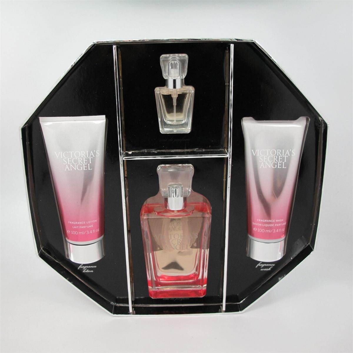 Secret Angel by Victoria`s Secret 4 Pc Set: 2.5 oz Spray Mini Lotion Gel