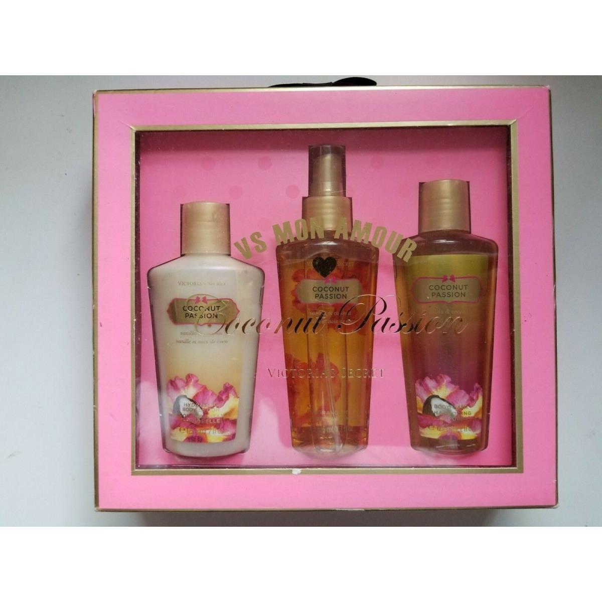 Victoria`s Secret Coconut Passion Set - Body Lotion Fragrance Mist Body Wash