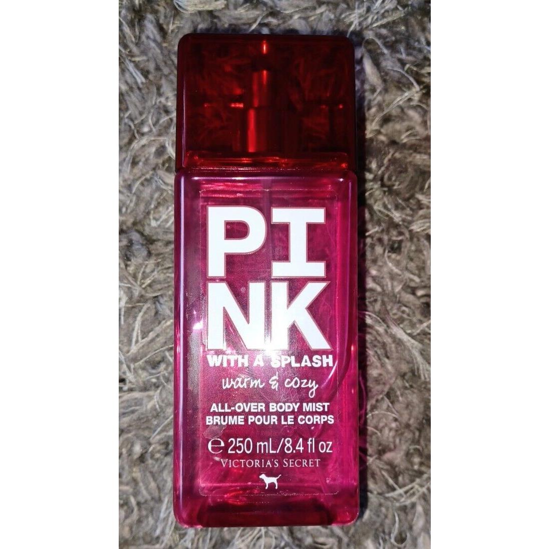 Victoria`s Secret VS Pink with a Splash Warm Cozy All Over Body Mist 8.4 fl Oz Rare