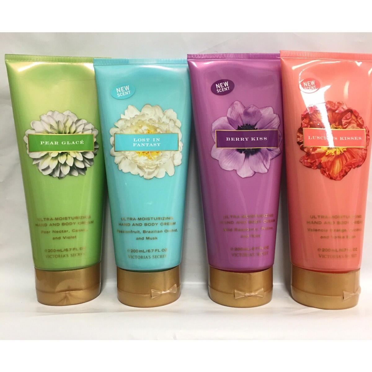 Victoria Secret Garden Ultra Moisturizing Hand Body Cream 4pc Lot Pear Glace