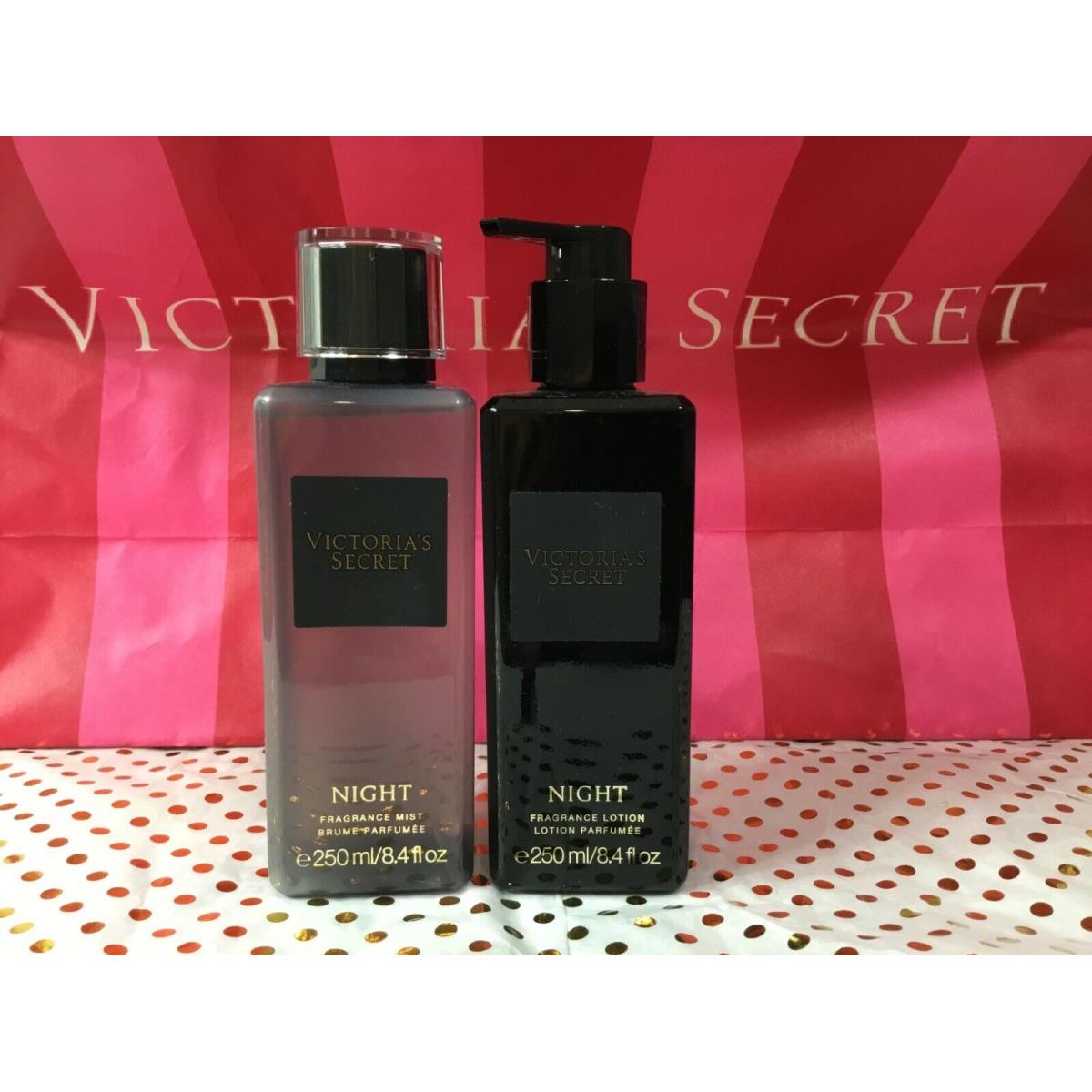 Victoria`s Secret Night Fragrance Mist 8.4 OZ and Body Lotion