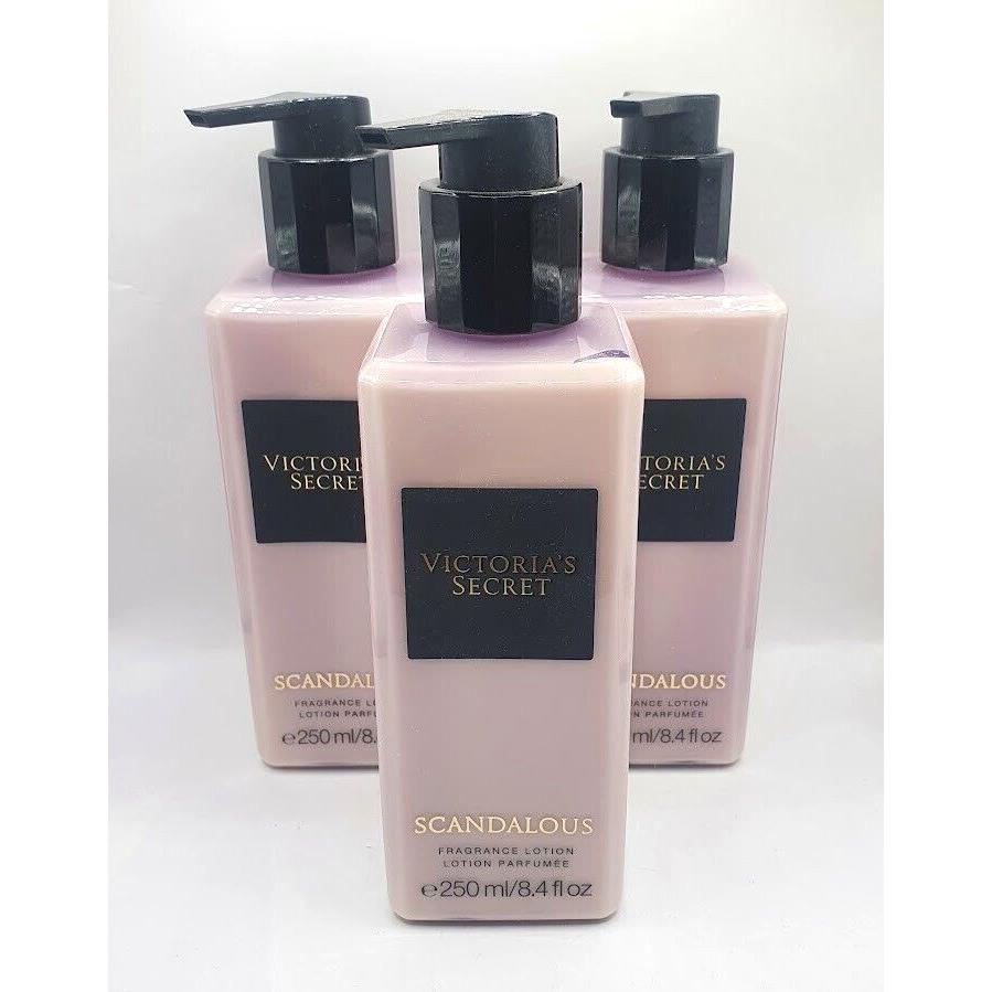 Victoria`s Secret Scandalous Body Lotion 8.4 FL OZ Set OF 3