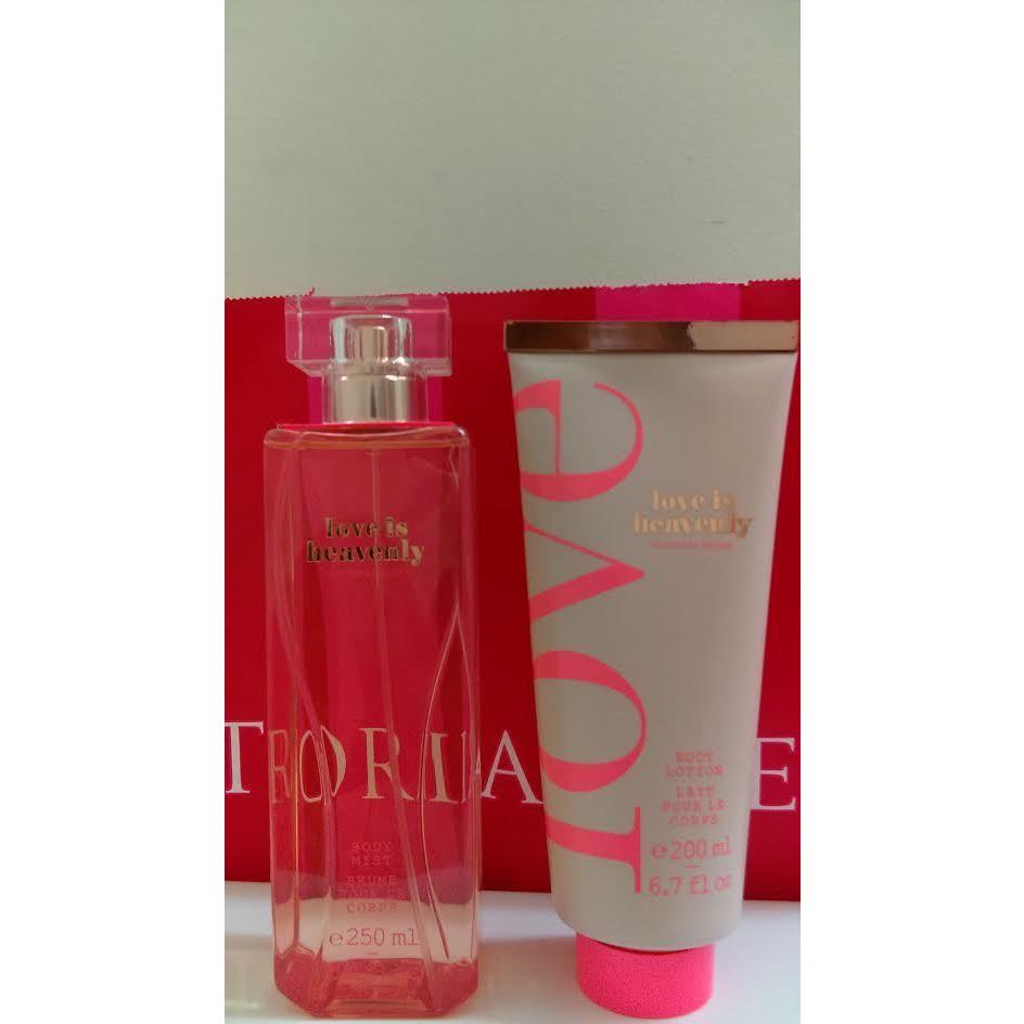 Victoria`s Secret Love IS Heavenly Body Mist Body Lotion Set 2PC