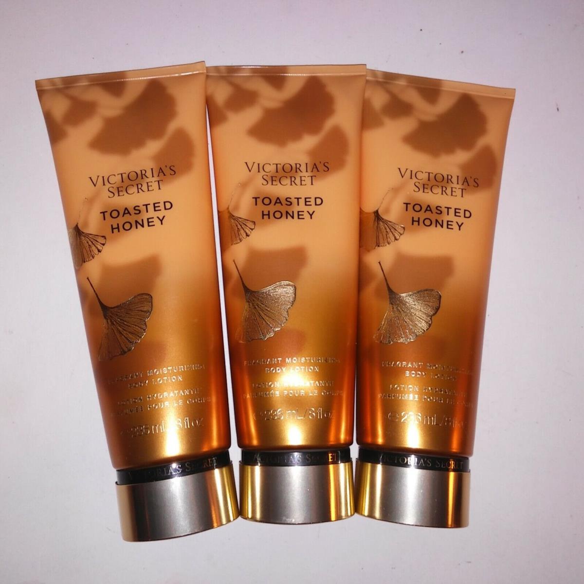 Set of 3 Victoria Secret Lotion Toasted Honey Fragrant Moisturizing Gift Set