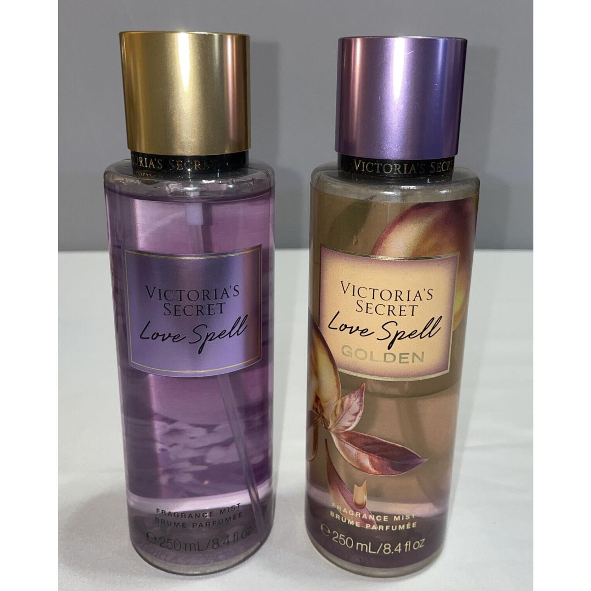 Victoria`s Secret Love Spell Unwrapped Mist 8.4 and Love Spell Golden