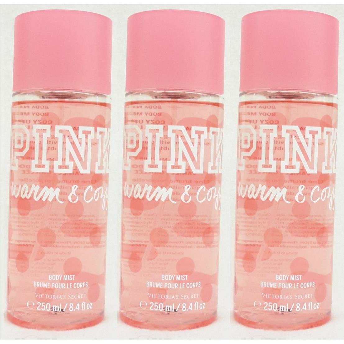 3 Victoria`s Secret Warm Cozy Fragrance Body Mist 8.4 oz