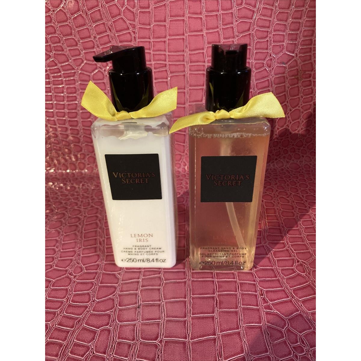 Victoria`s Secret Lemon Iris Fragrance Hand Body Cream Cleansing Gel 8.4oz EA