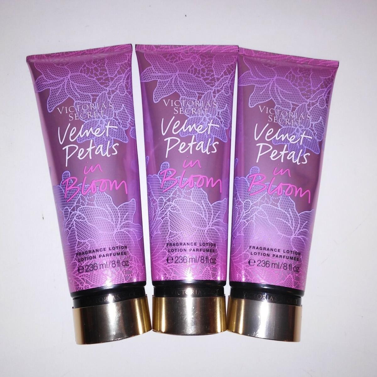 Set of 3 Victoria Secret Body Lotion Velvet Petals in Bloom Fragrance Moisturizi