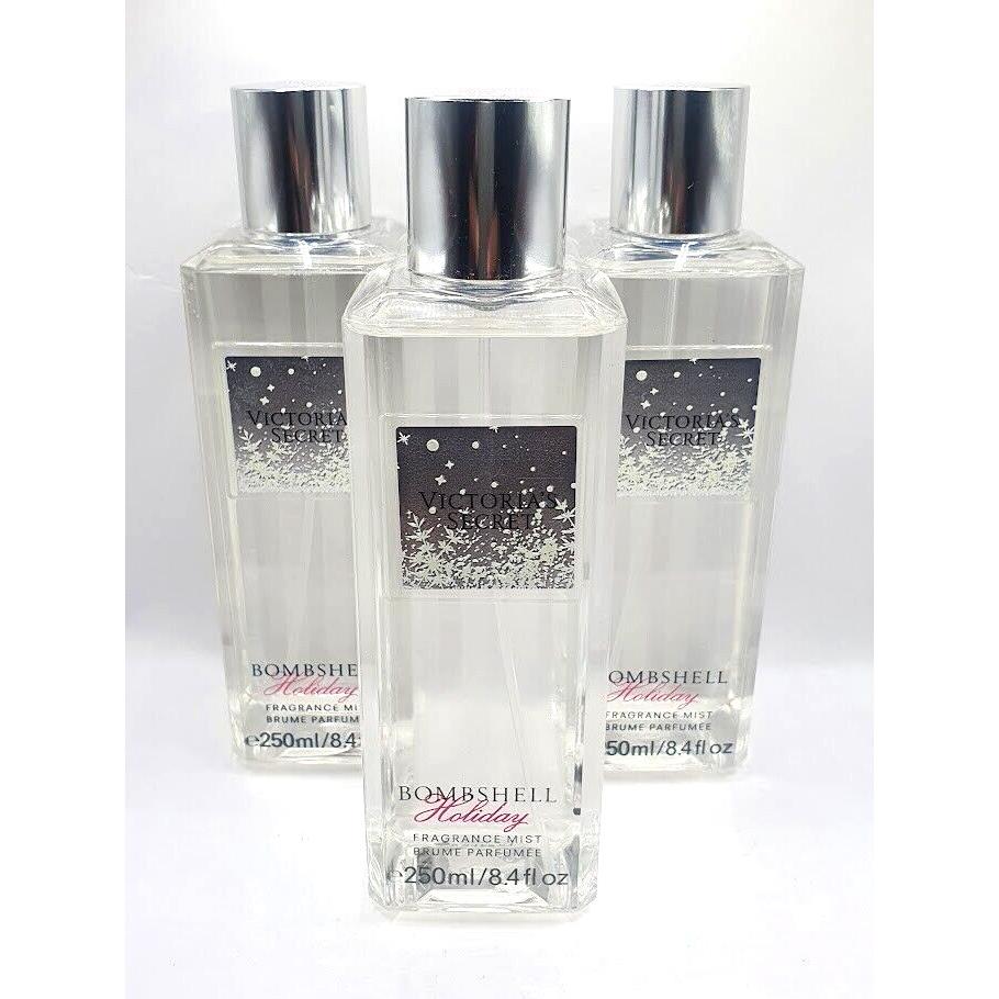 Victoria`s Secret Bombshell Holiday Body Mist 8.4 FL OZ Set OF 3