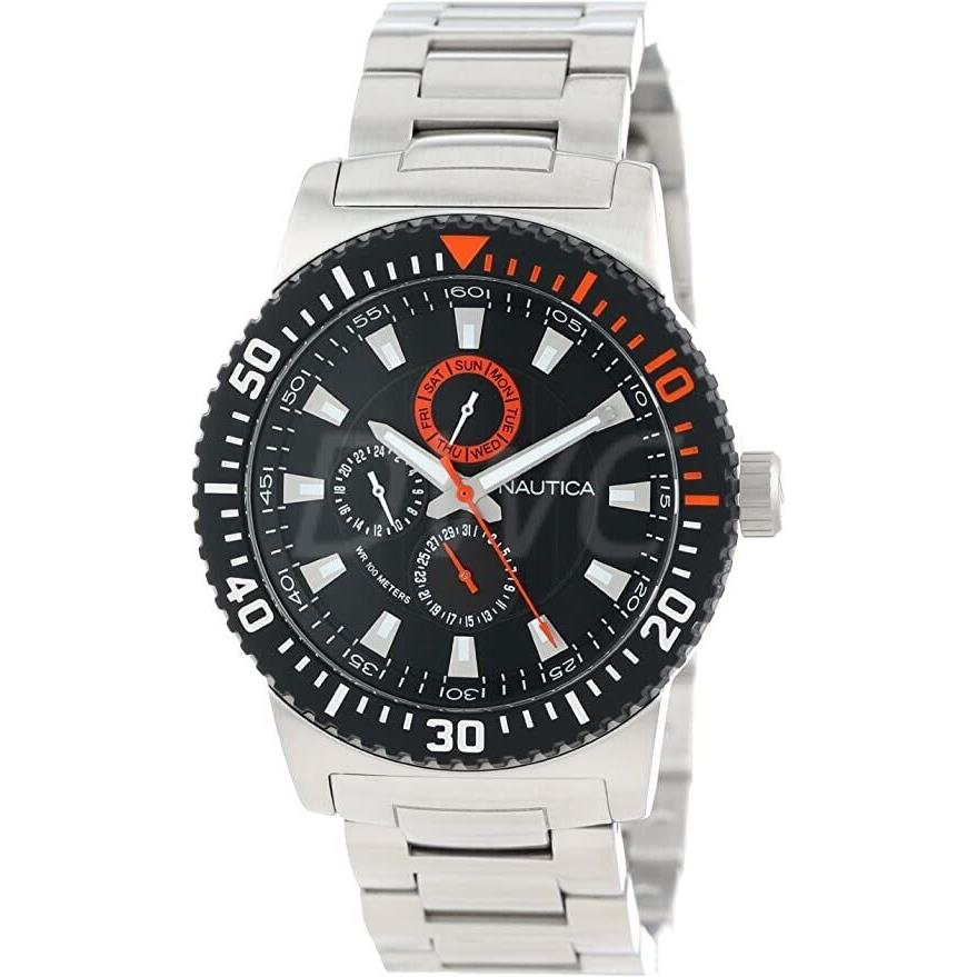 Nautica Unisex n18680g Nst 16 Multi Function Stainless Steel Watch