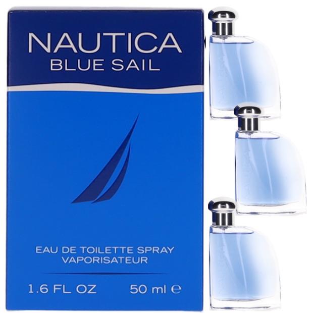 Blue Sail By Nautica For Men Combo Pack: Edt Spray 4.8oz 3x1.6oz