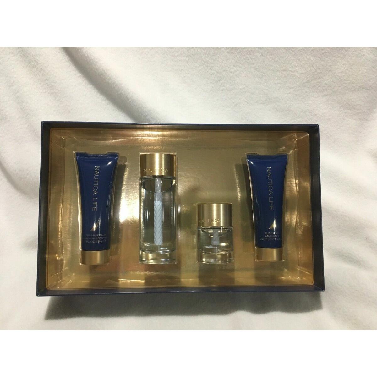 Nautica Life Set 3.4 oz Spray + 2.5 oz After Shave + 2.5 oz Shower Gel Mini Men