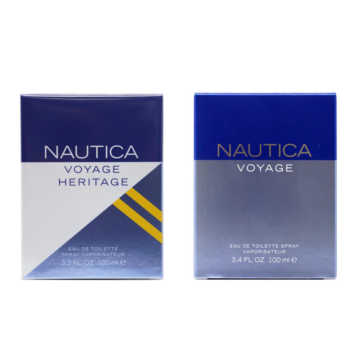 2 Pack Nautica Voyage Heritage Voyage Eau de Toilette 100ml/3.3 fl oz Spray