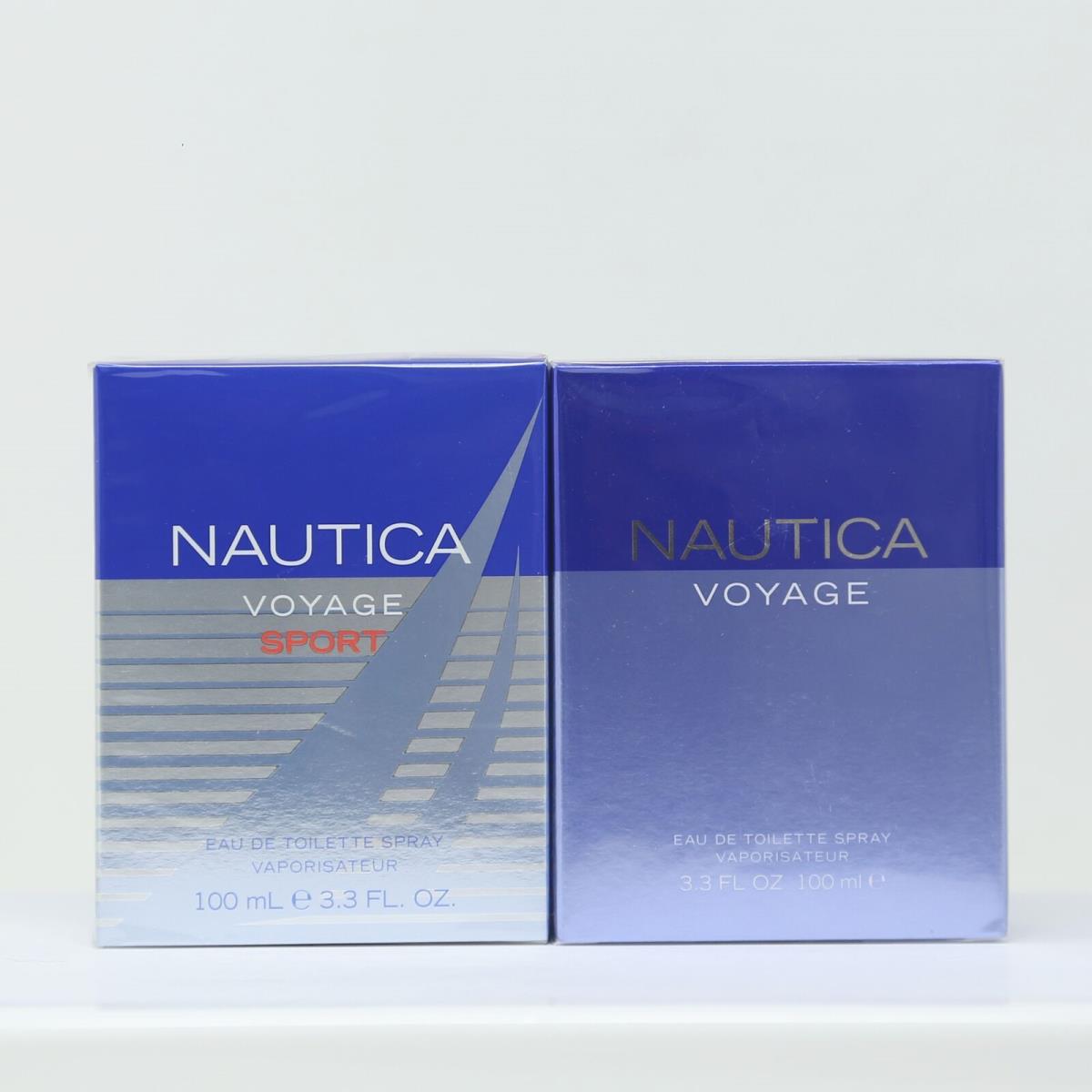 Nautica Voyage Sport Edt and Voyage Edt 2PK For Men 100ml/3.4 oz Spray