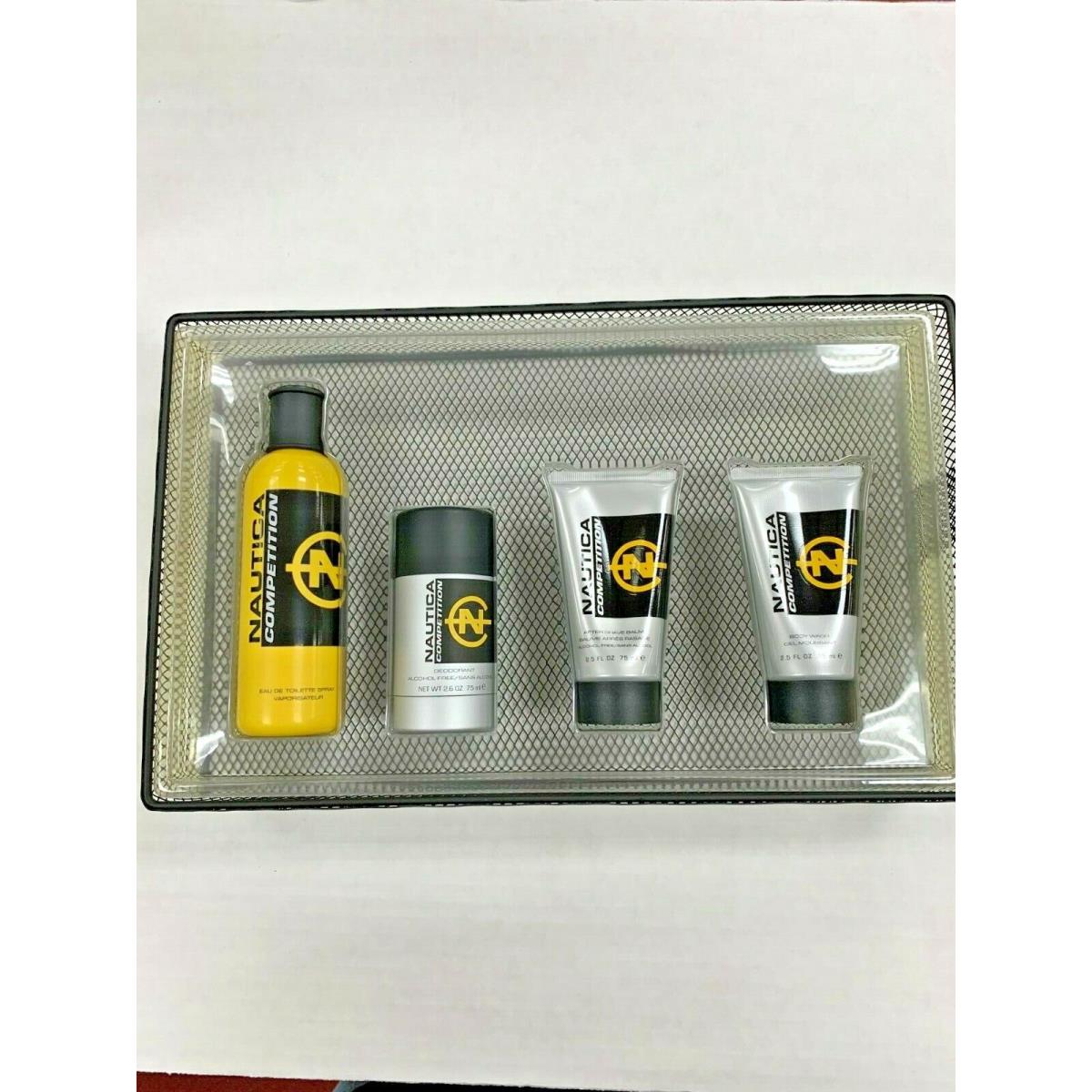 Nautica Competition 4Pcs Set 4.2 Edt+asb+body Wash/ Deodorant Stick Rare Men