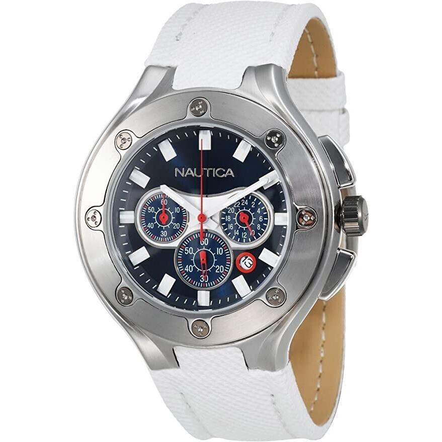 Nautica Men`s N25510G NCS-100 White Polyurethane Strap Chronograph Watch