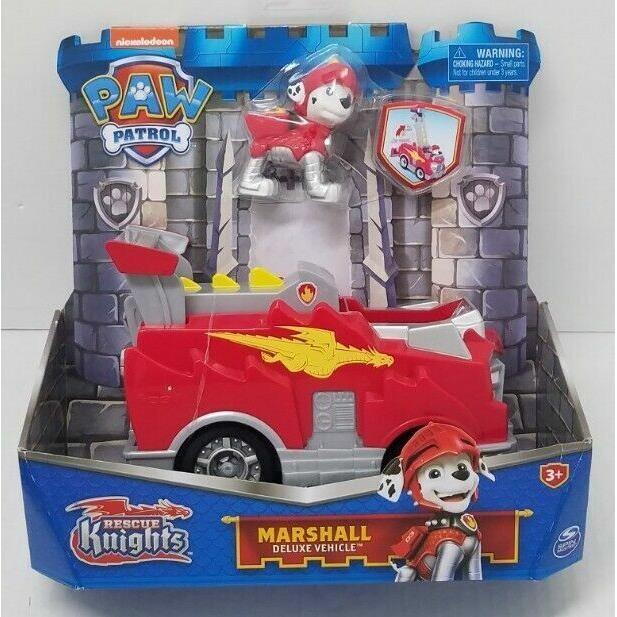 Paw Patrol Rescue Knights Deluxe Vehicle Choose Dragon Castle Series Knights Marshall
