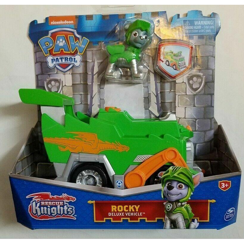 Paw Patrol Rescue Knights Deluxe Vehicle Choose Dragon Castle Series Knights ROCKY