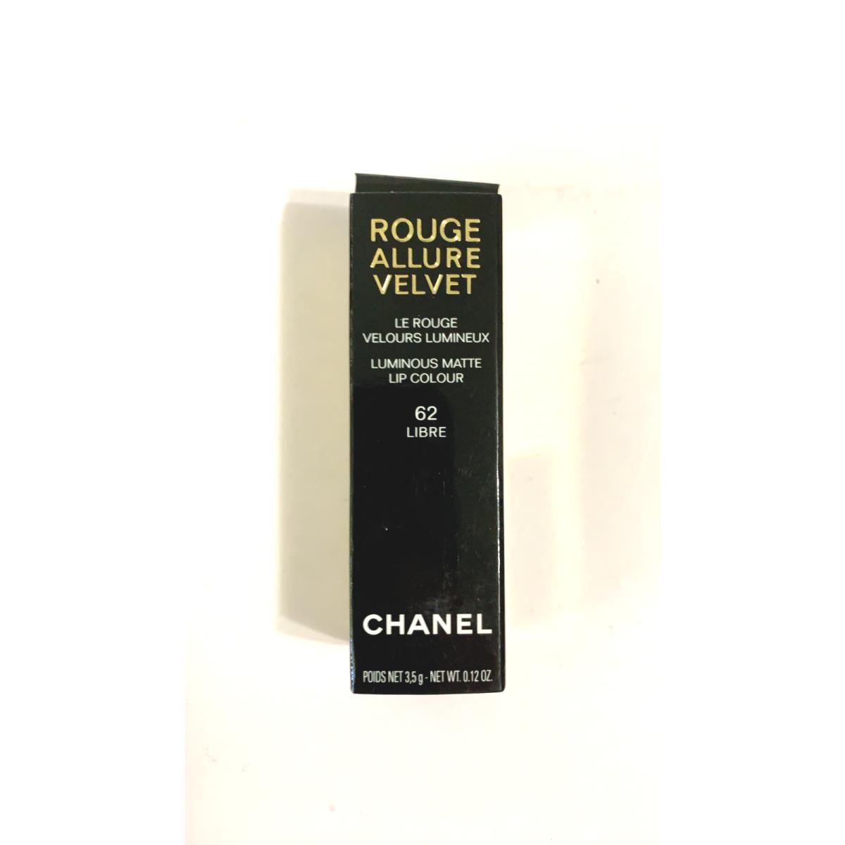 Chanel Rouge Allure Velvet Luminous Matte Lip Colour 0.12oz Choose Your Color