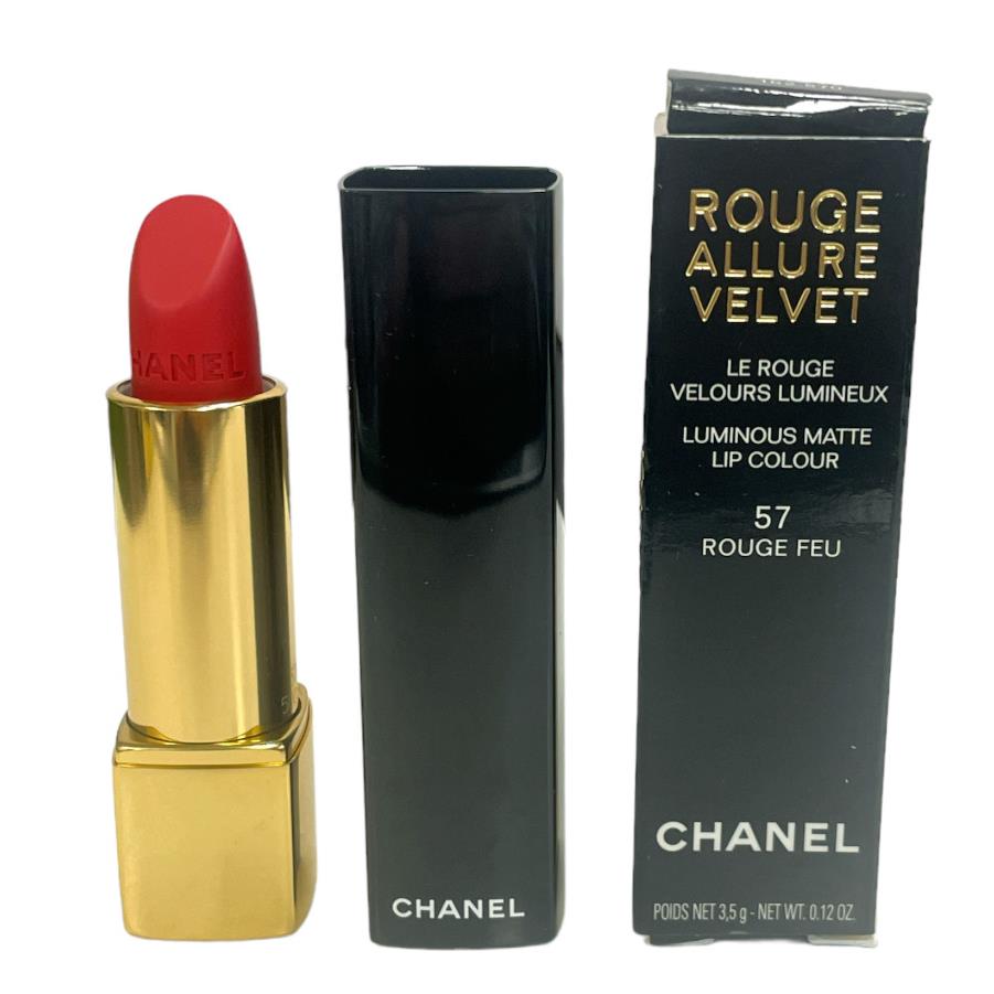 Chanel Rouge Allure Velvete Luminous Matte 3.5g/0.12oz As Seen In Pics 57-Rouge Feu