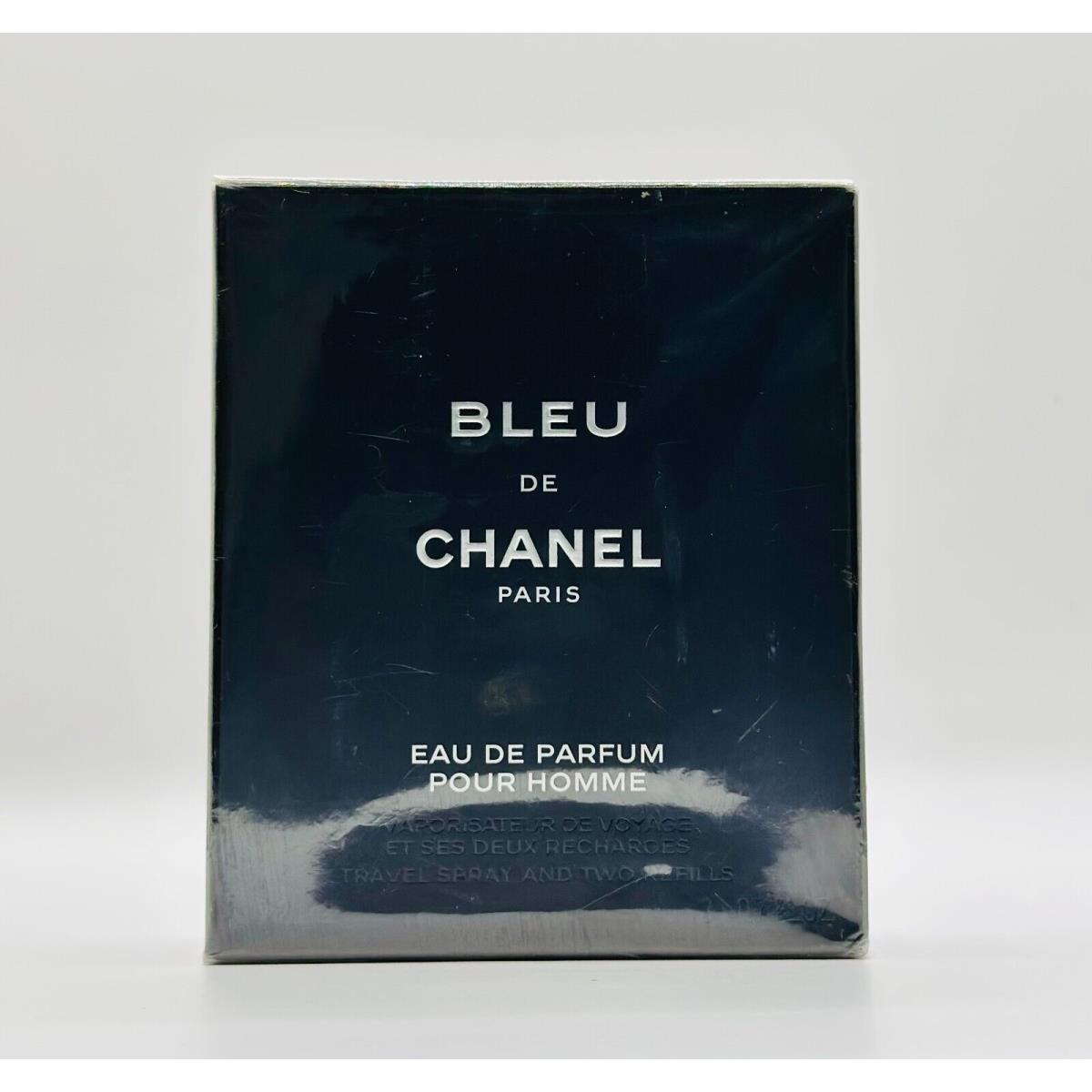 Bleu DE Chanel Pour Homme Eau DE Parfum Travel Spray Two Refills 3x20ML