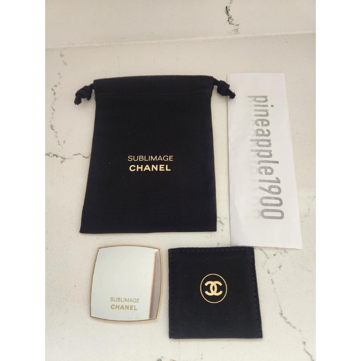 Chanel Sublimage Pocket Mirror Gold 2.5`` x 2.5`` Makeup Pouch Vip Gift