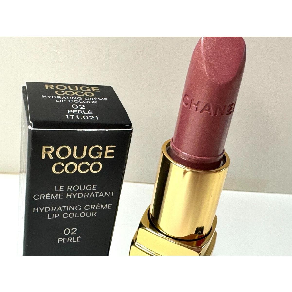 1x Perle 02 By Chanel Rouge Allure Lipstick Hydrating Creme Lip Colour