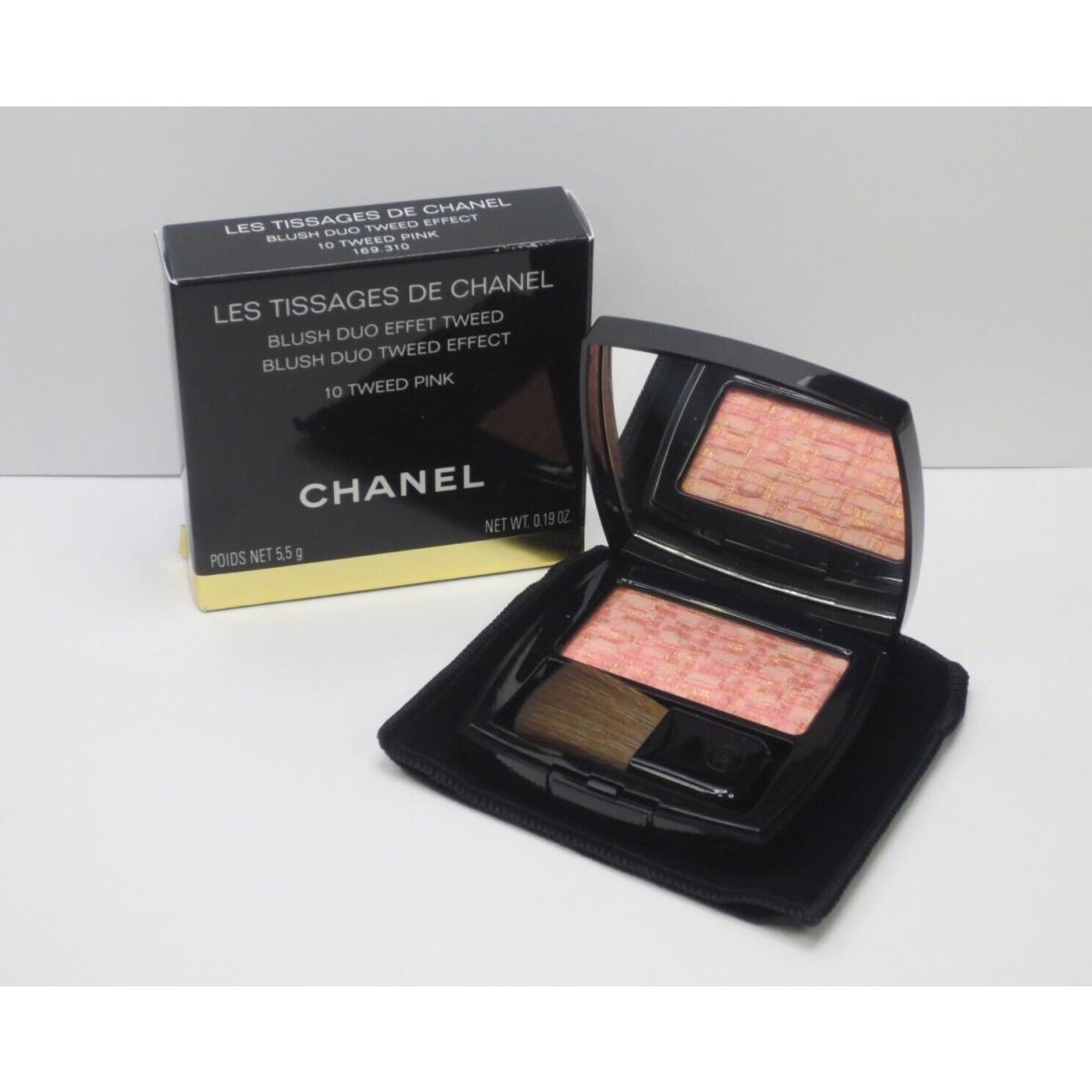 Chanel Les Tissages DE Chanel Blush Duo Tweed Effect 10 Tweed Pink 0.19 OZ Boxed