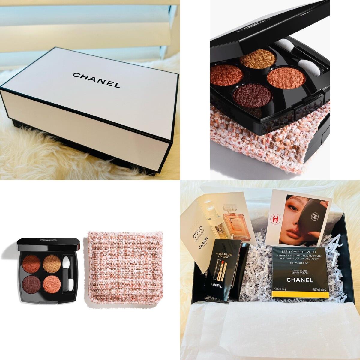 Chanel Les 4 Ombres Tweed 03 Tweed Fauve Come with a Real Chanel Gift Box